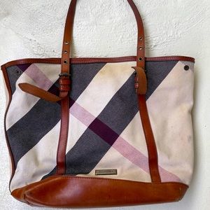 Vintage Burberry Tote Bag